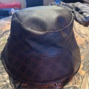 Nine West Brown Patterned Bucket Hat